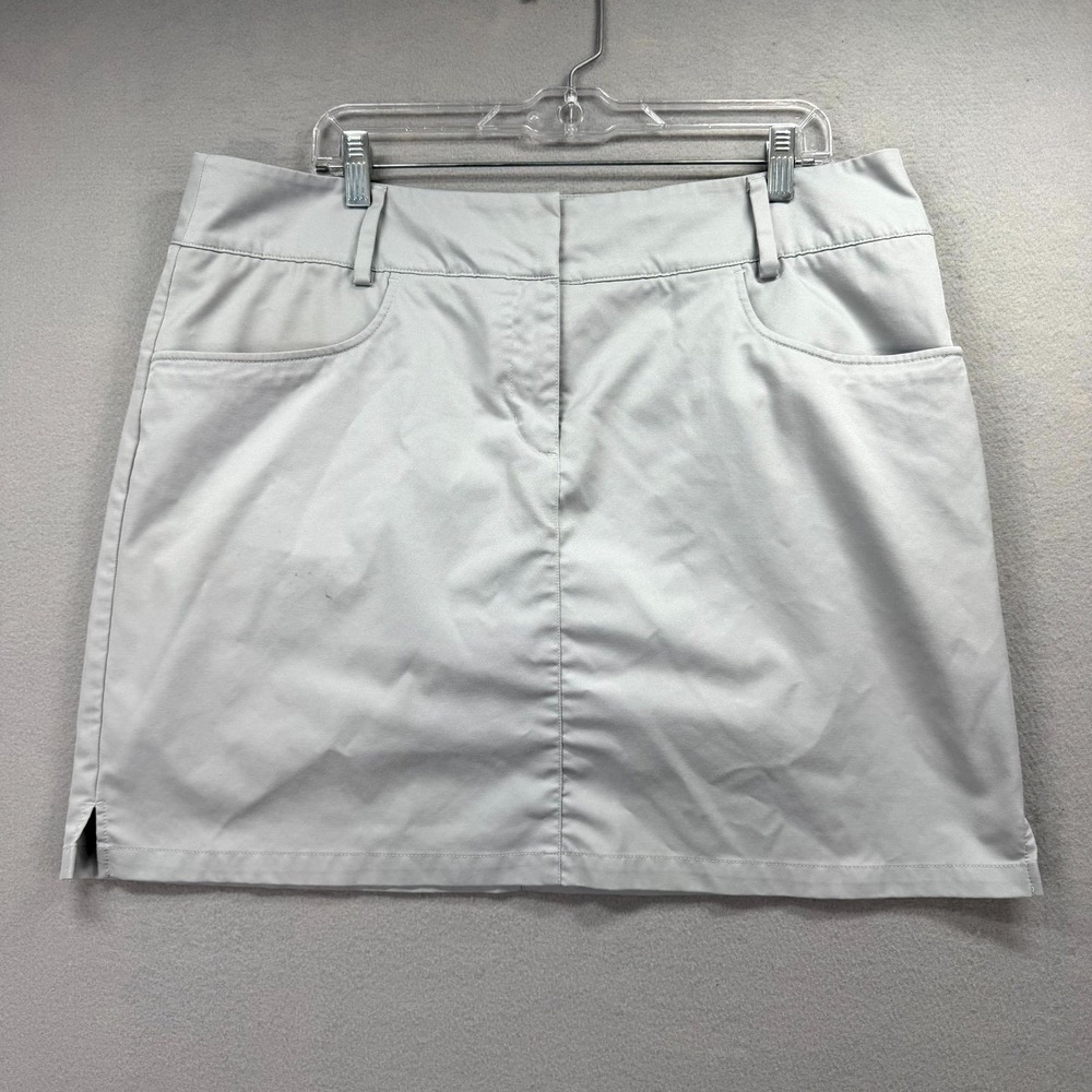 Adidas ClimaCool Golf Tennis Skirt Womens 16 Gray Skort Lined‎ Athletic Sports